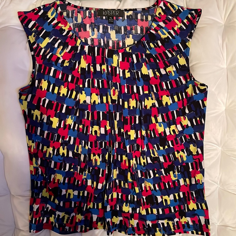 Kasper PL sleeveless rayon shirt